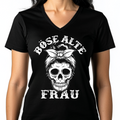 Böse alte Frau - Damen T-Shirt V-Neck