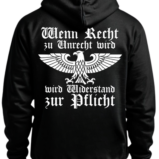 Wenn Recht zu Unrecht wird - Hoodie Rückendruck