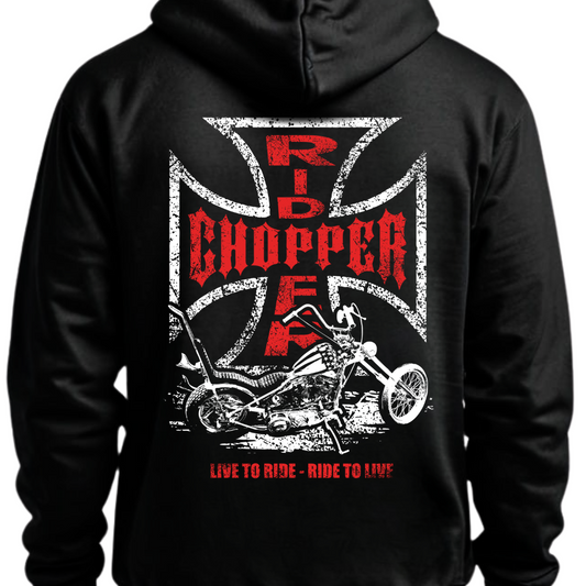 Chopper - Motorrad Hoodie Rückendruck