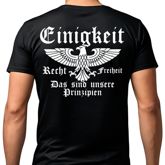 Einigkeit, Recht & Freiheit - Premium T-Shirt Rückendruck