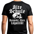 Alte Schule: Respekt, Ehre, Loyalität - Premium T-Shirt (Rückendruck)