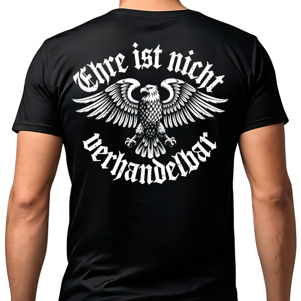 Ehre ist nicht verhandelbar - Premium T-Shirt Rückendruck
