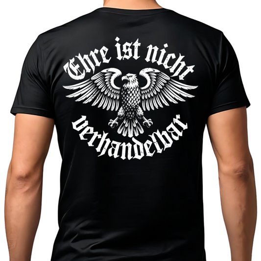 Ehre ist nicht verhandelbar - Premium T-Shirt Rückendruck