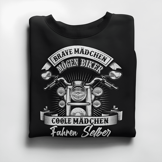 Coole Mädchen fahren selber - Damen Sweatshirt