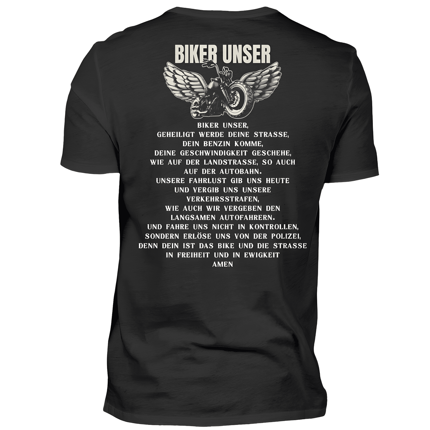 Biker unser - T-Shirt Rückendruck