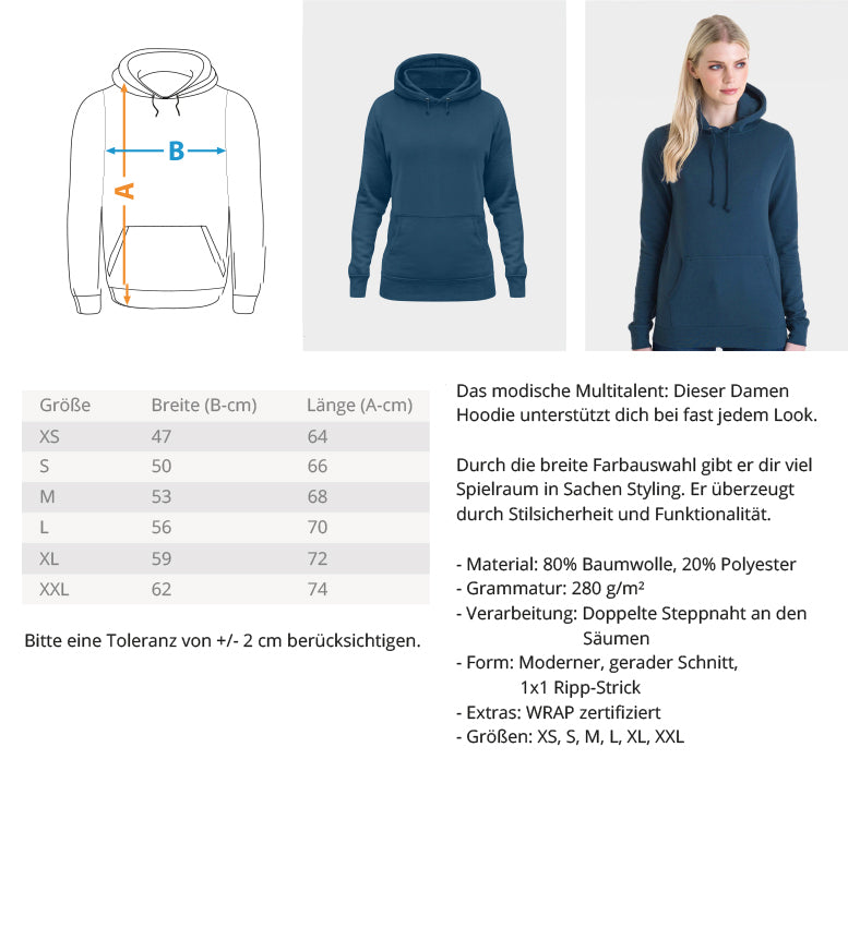 Unterschätze nie eine Frau - Damen Hoodie