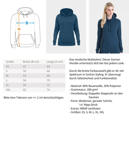 Unterschätze nie eine Frau - Damen Hoodie