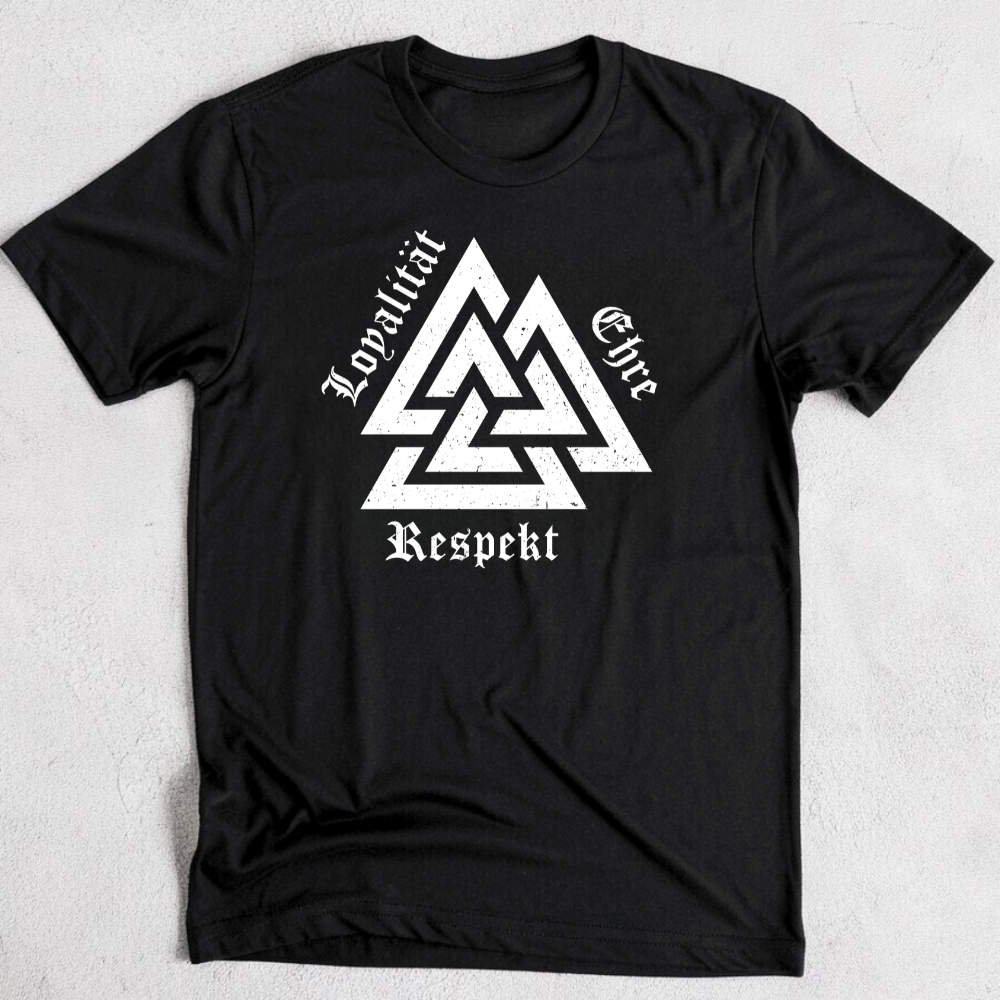 Valknut: Loyalität, Ehre, Respekt - Premium T-Shirt