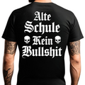Alte Schule. Kein Bullshit. - Premium T-Shirt Rückendruck