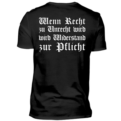 Wenn Recht zu Unrecht wird - Premium T-Shirt Rückendruck