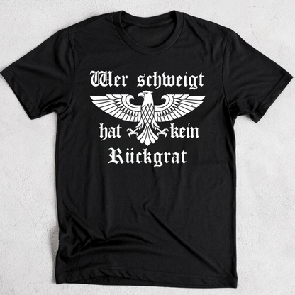Wer schweigt, hat kein Rückgrat. - Premium T-Shirt