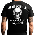 Alte Schule (Totenkopf) - Premium T-Shirt Rückendruck