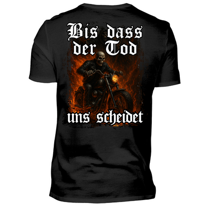 Bis dass der Tod uns scheidet - Premium T-Shirt Rückendruck