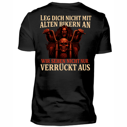 Leg dich nicht mit alten Bikern an - T-Shirt Rückendruck