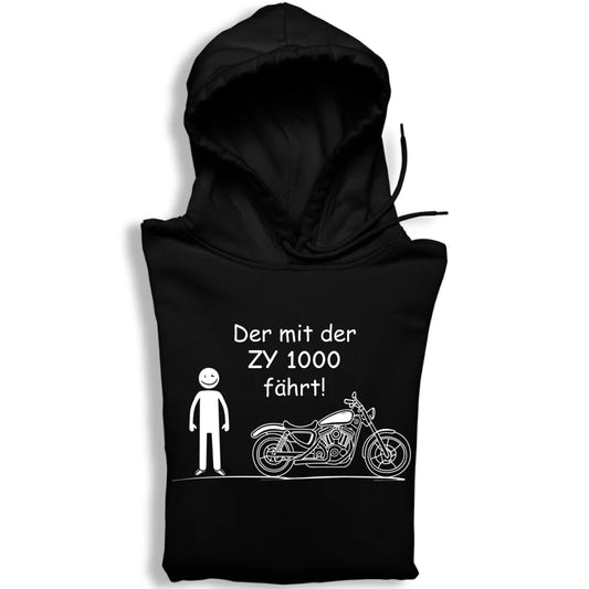Der mit der [Dein Modell] fährt - Hoodie (Personalisiert)