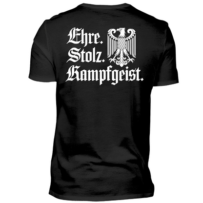 Ehre. Stolz. Kampfgeist. - Premium T-Shirt Rückendruck