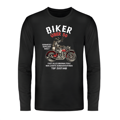Biker über 50 - Langarm Shirt