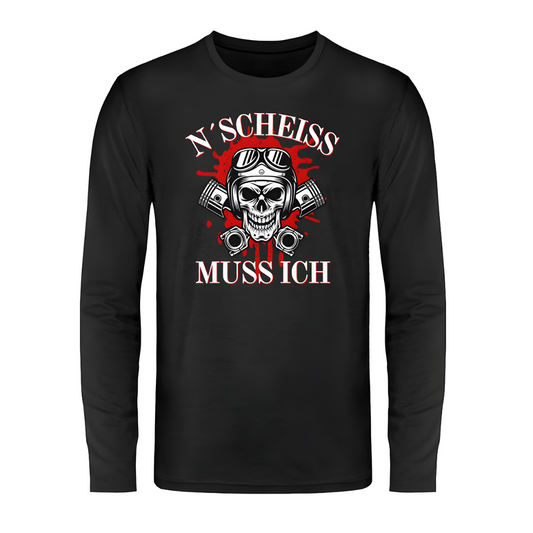N´Scheiß muss ich - Langarm Shirt