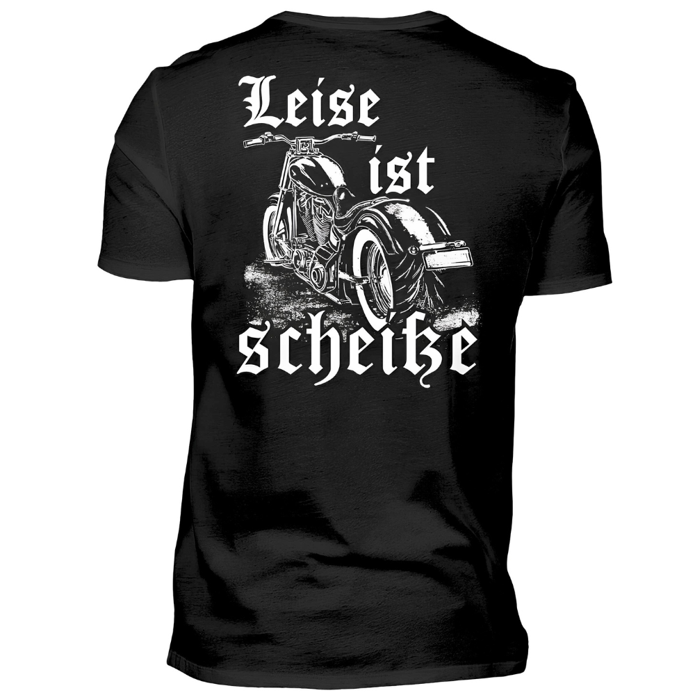 Leise ist scheiße - Premium T-Shirt Rückendruck