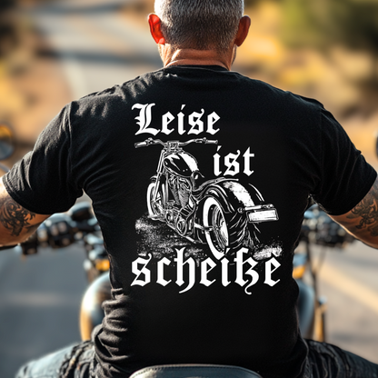 Leise ist scheiße - Premium T-Shirt Rückendruck