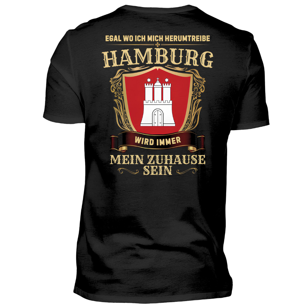 Hamburg - Premium T-Shirt Rückendruck