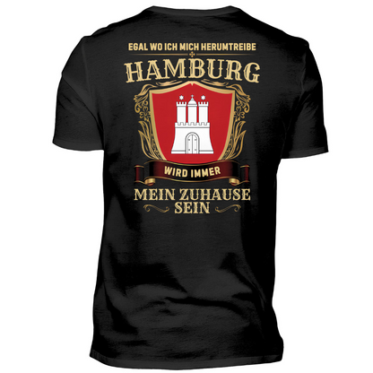 Hamburg - Premium T-Shirt Rückendruck