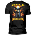 Bete, bevor du losfährst - Premium T-Shirt Rückendruck