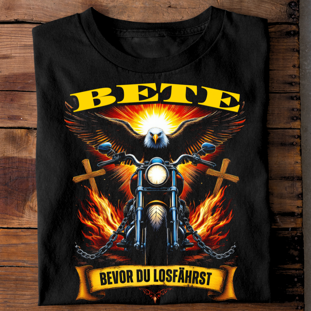 Bete, bevor du losfährst - Premium T-Shirt