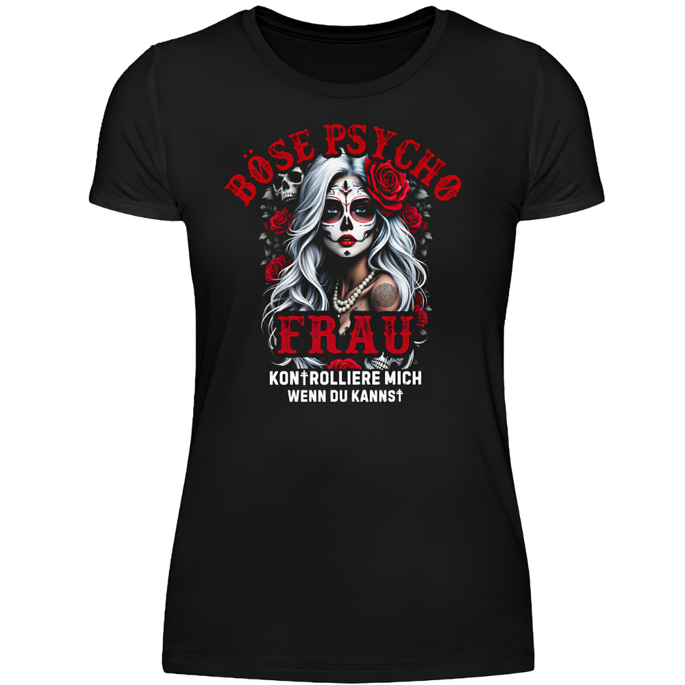 Böse psycho Frau - Premium Damen T-Shirt