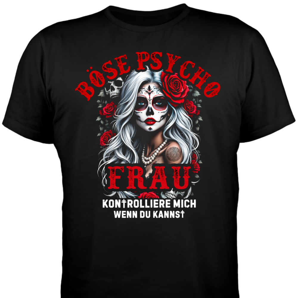 Böse psycho Frau - Premium Damen T-Shirt