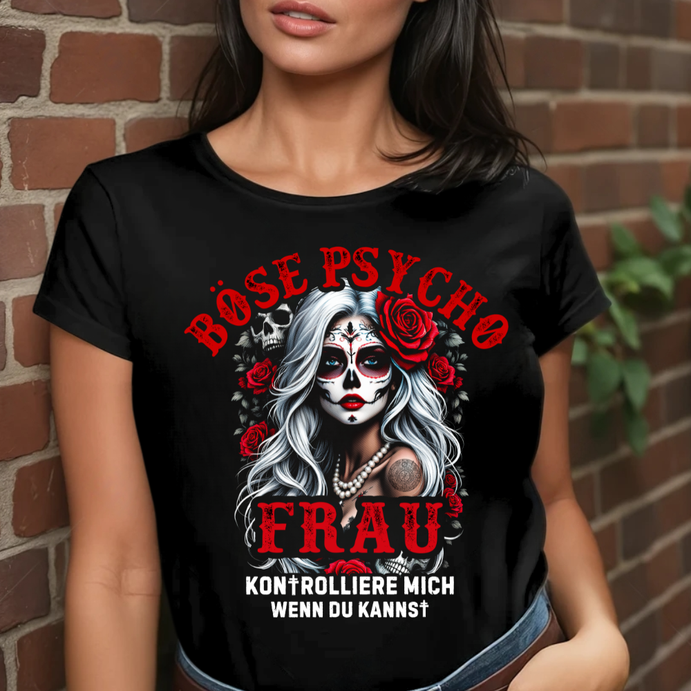 Böse psycho Frau - Premium Damen T-Shirt