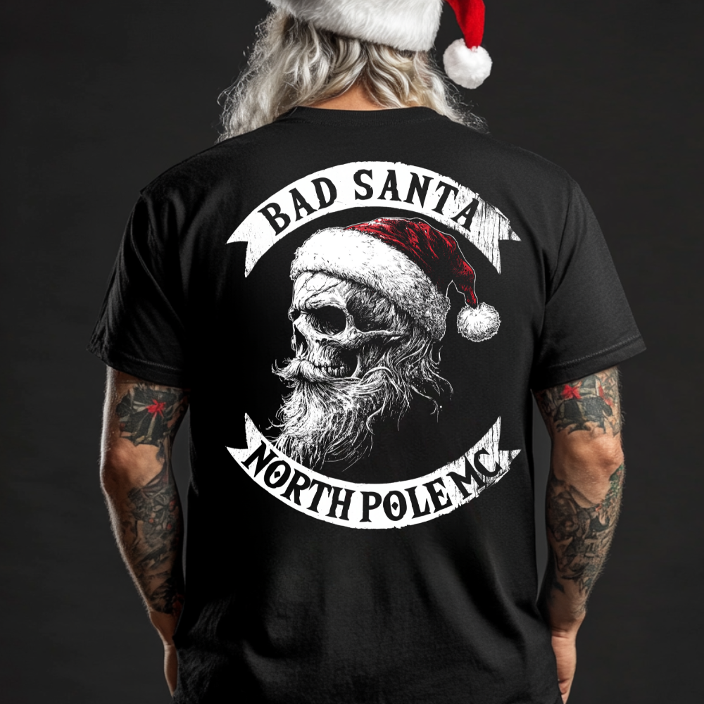 BAD SANTA - T-Shirt Rückendruck