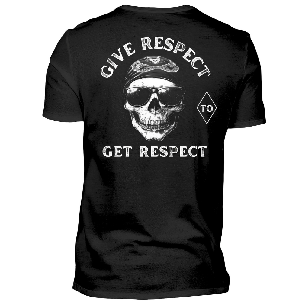 Give respect to get respect - Herren T-Shirt (Rückendruck)