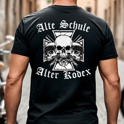 Alte Schule, alter Kodex - T-Shirt Rückendruck