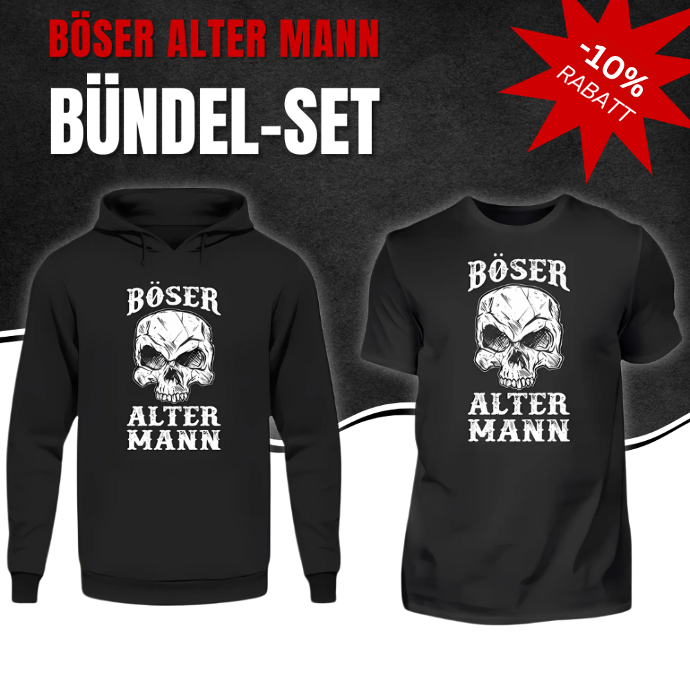 Böser alter Mann: Hoodie + Shirt Bündel