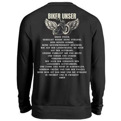 Biker unser - Sweatshirt Rückendruck