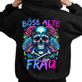 Böse alte Frau - Unisex Hoodie Rückendruck