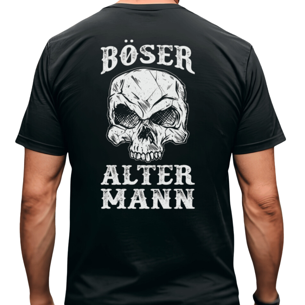 Böser alter Mann - T-Shirt Rückendruck