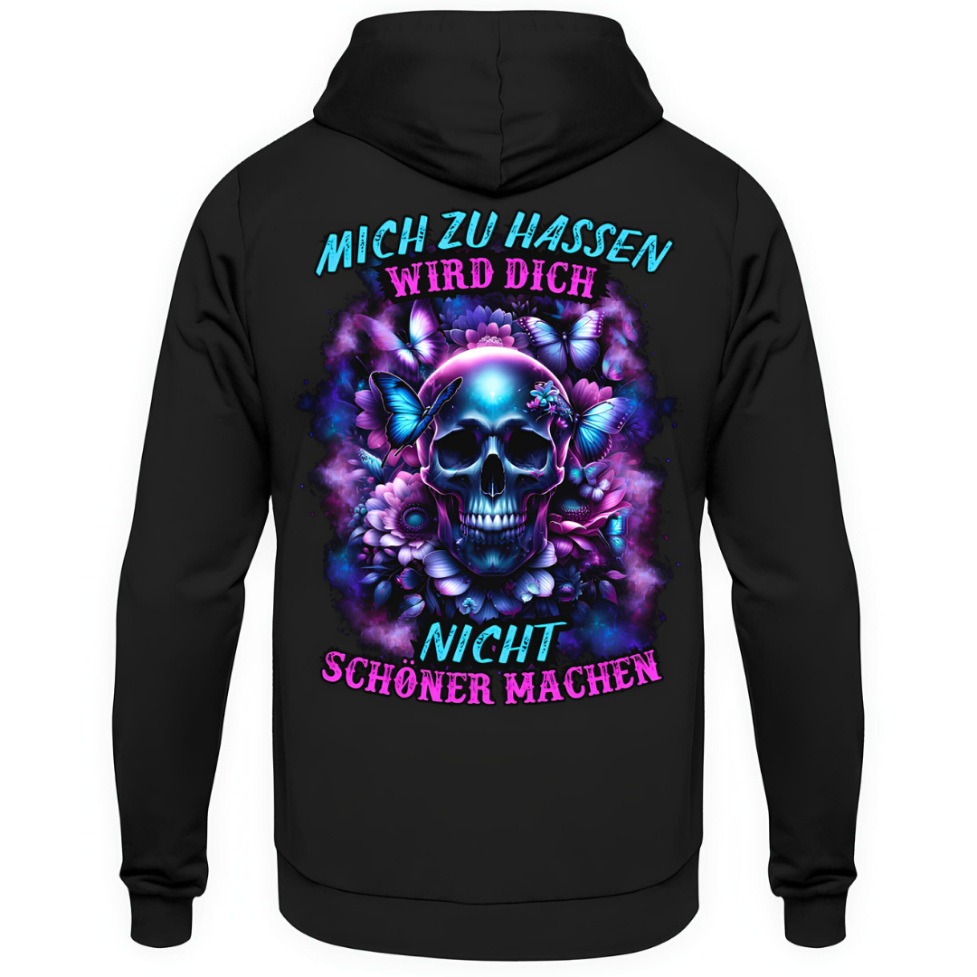Mich zu hassen - Unisex Hoodie Rückendruck