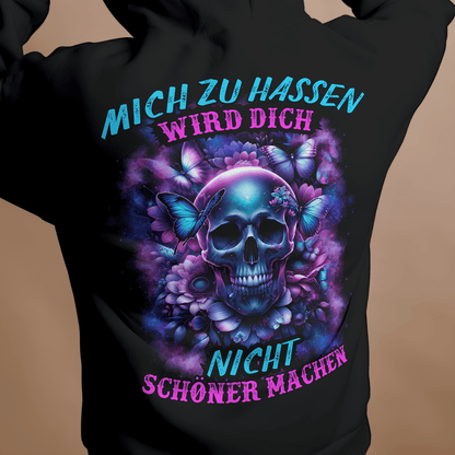 Mich zu hassen - Unisex Hoodie Rückendruck