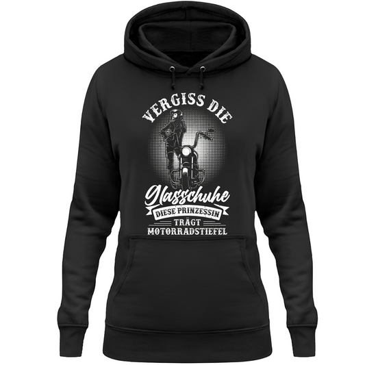 „Vergiss die Glasschuhe“ – Damen Hoodie