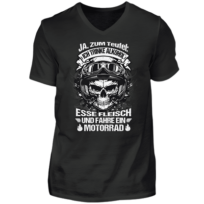 Ja, zum Teufel - T-Shirt V-Ausschnitt