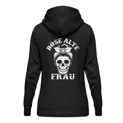 Böse alte Frau - Damen Hoodie Rückendruck