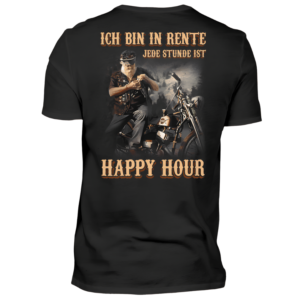 Ich bin in Rente - T-Shirt Rückendruck
