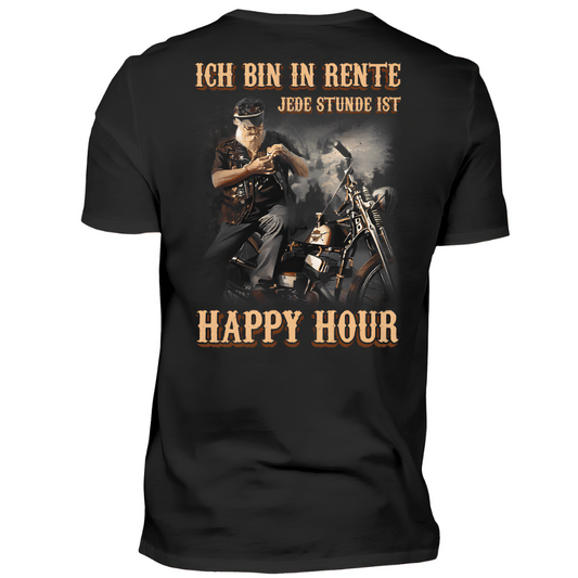 Ich bin in Rente - T-Shirt Rückendruck