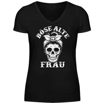 Böse alte Frau - Damen T-Shirt V-Neck