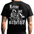 Leise ist scheiße - Premium T-Shirt Rückendruck