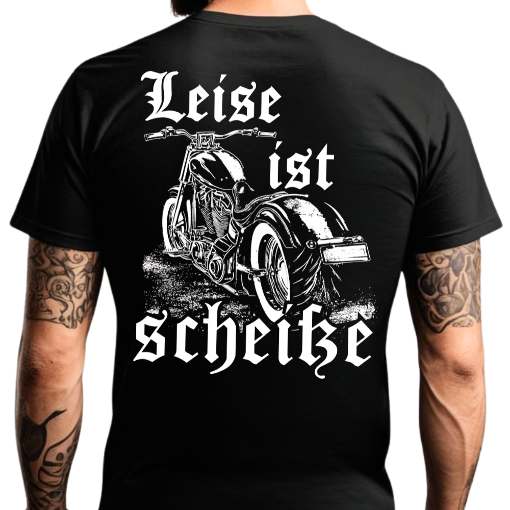Leise ist scheiße - Premium T-Shirt Rückendruck