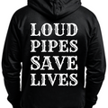 Loud pipes save lives - Motorrad Hoodie (Beidseitig bedruckt)