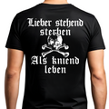 Lieber stehend sterben (Totenkopf) - Premium T-Shirt Rückendruck